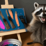 joyful-raccoon-artists-showcase-their-paintings,-and-their-delight-is-contagious