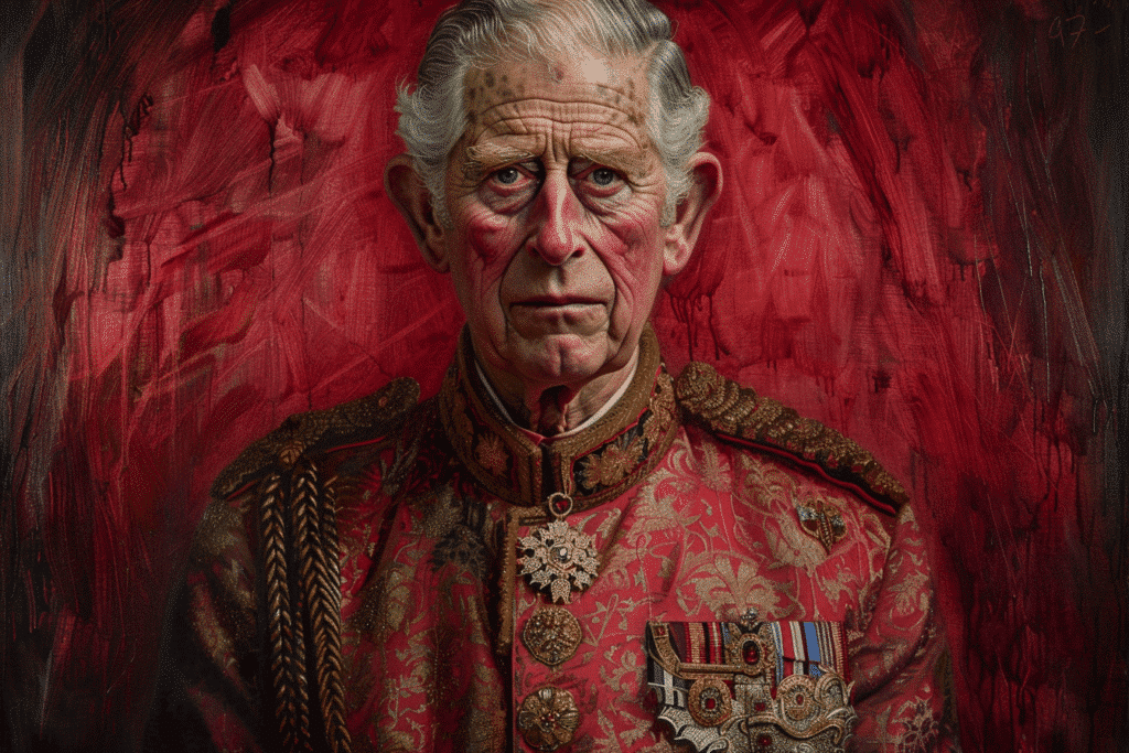 King-Charles'-Vivid-Coronation-Portrait-Sparks-Debate